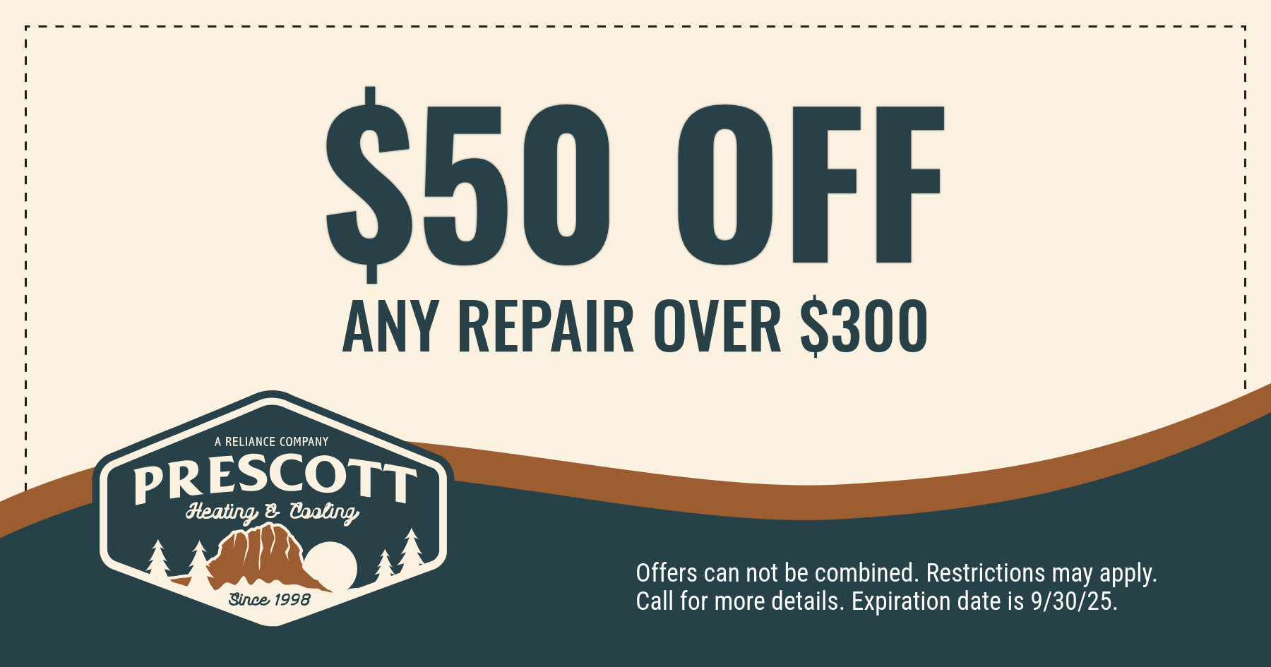 $50 Off Amy Repair Over $300.