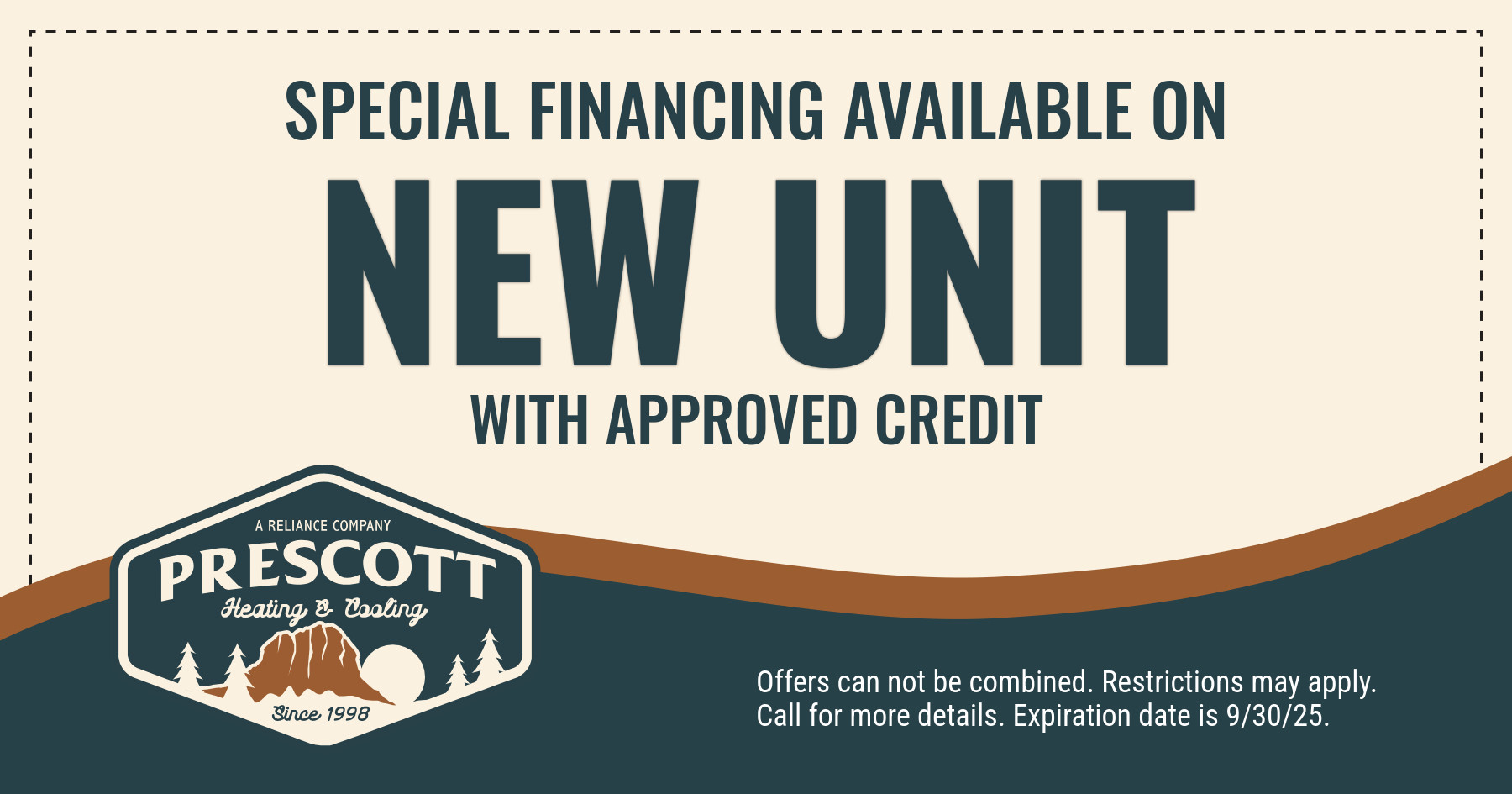 Special Financing Available on New Unit With Approved Credit.